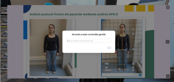 Fotografía muestra parte del contenido de gamificación dentro del recorrido 360° para la interacción de los estudiantes.