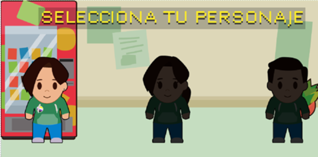 Fotografía Muestra el menú para seleccionar personaje y jugar.