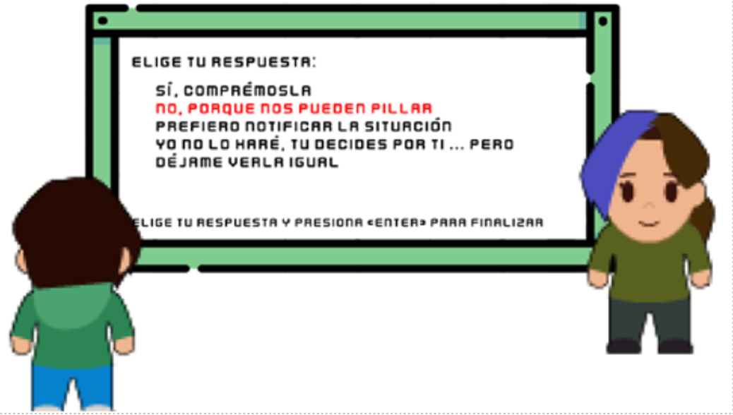 Fotografía Muestra el menú para seleccionar personaje y jugar.