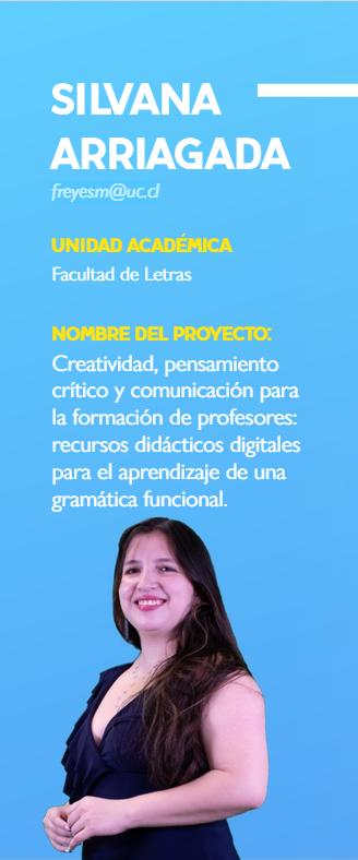 En la imagen 1 se muestra a Silvana Arriagada, coordinadora del proyecto.